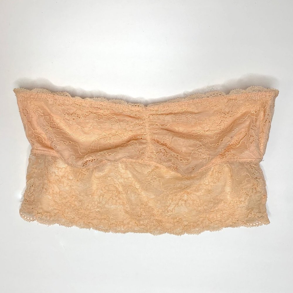 Victoria’s‎ Secret PINK Peach Lace Bandeau Bralette Sz M